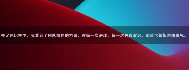 在足球比赛中，我看到了团队精神的力量，在每一次进球、每一次失